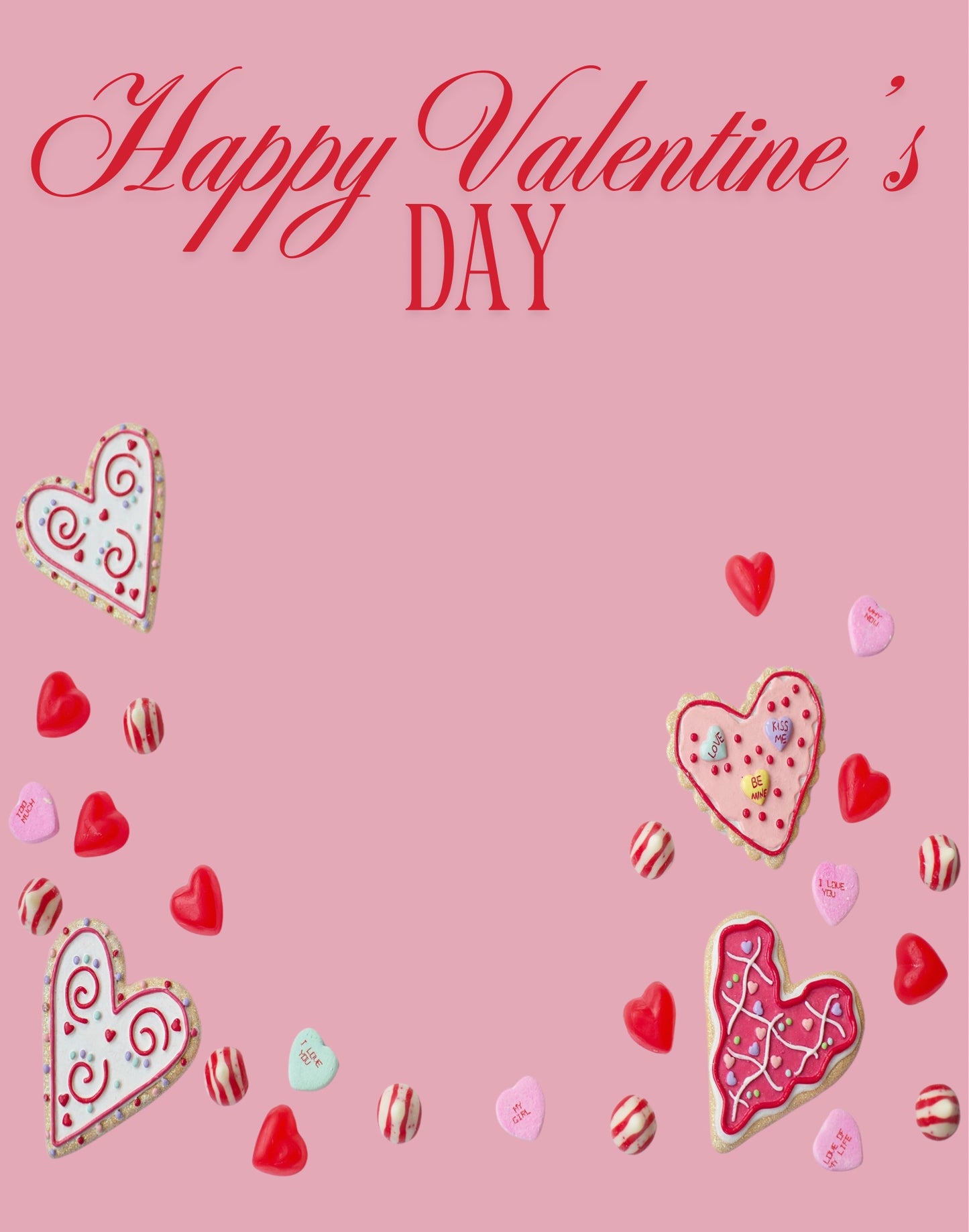 (8)Hearts/Roses Digital Templates (Editable)