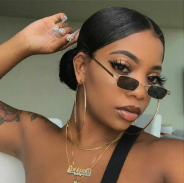 Oval Metal Frame Sunglasses